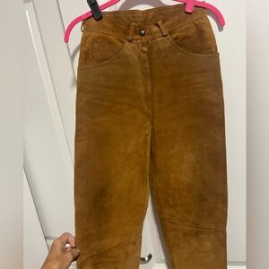 Women's Suede Straight Leg Pants